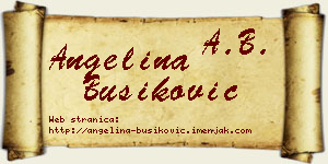 Angelina Bušiković vizit kartica